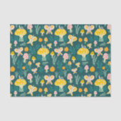 Magische Pilze Niedliche Schmetterlinge Schnecken Seidenpapier (Vorderseite)