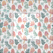 Magische Pilze Niedliches Waldmuster Stoff (Kachel)