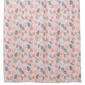 Magische Pilze Waldmuster Pink Green Duschvorhang (Vorderseite)