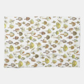 Magische Pilze Wasserfarbenwaldmuster Geschirrtuch (Horizontal)