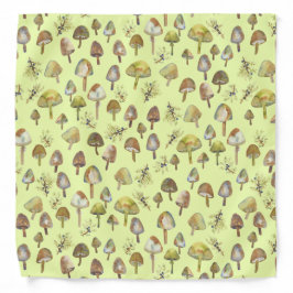 Magische Pilze Wasserfarbenwaldmuster Halstuch