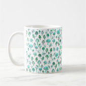 Magische Pilze Wasserfarbenwaldmuster Kaffeetasse (Links)