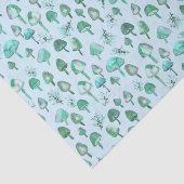 Magische Pilze Wasserfarbenwaldmuster Seidenpapier (Ausschnitt)