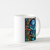Magische Pilzfantasy Moonlit Forest Kaffeetasse (VorderseiteRechts)