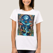 Magische Pilzfantasy Moonlit Forest T - Shirt (Vorderseite)