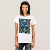 Magische Pilzfantasy Moonlit Forest T - Shirt (Vorne ganz)