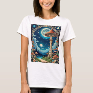 Magische Pilzfantasy Moonlit Forest T - Shirt