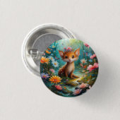 Magische Pilzschmetterlinge Button (Vorne & Hinten)