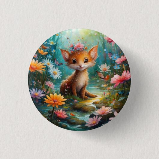 Magische Pilzschmetterlinge Button (Vorderseite)