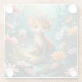 Magische Pilzschmetterlinge Glasuntersetzer (Rückseite)