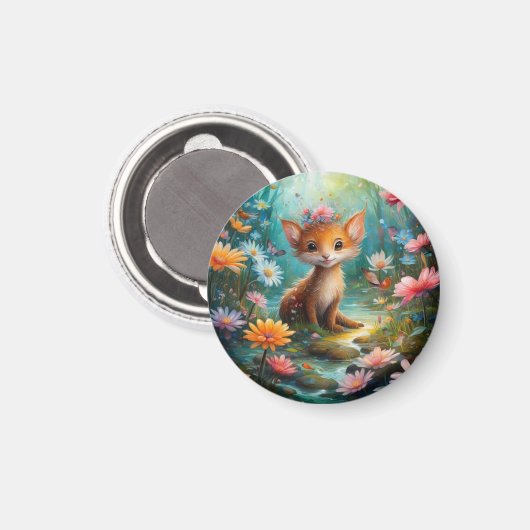 Magische Pilzschmetterlinge Magnet (Vorderseite/Rückseite)