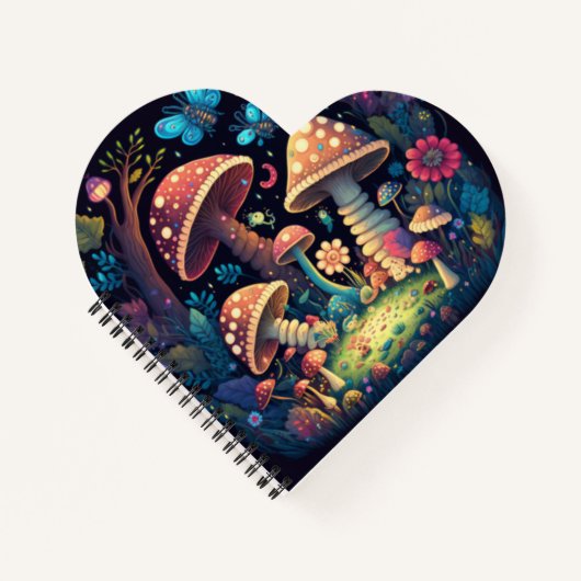 Magische Pilzschmetterlinge Notizblock (Vorderseite)