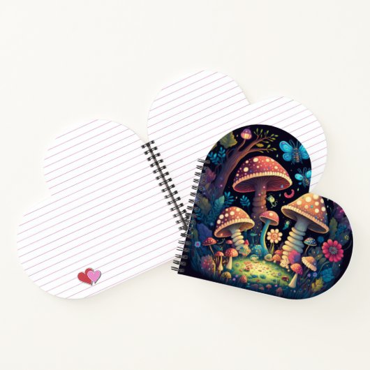 Magische Pilzschmetterlinge Notizblock (Innenseite)