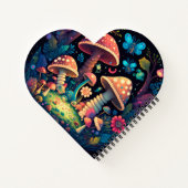 Magische Pilzschmetterlinge Notizblock (Rückseite)