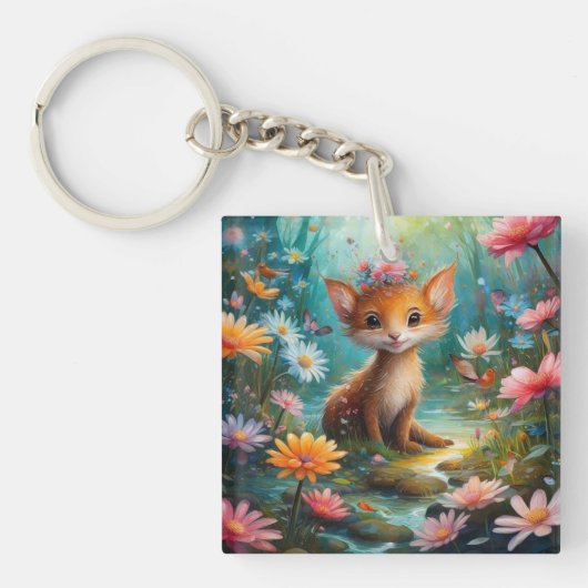 Magische Pilzschmetterlinge Schlüsselanhänger (Vorderseite)