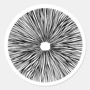 Magische Pilzspur Runder Aufkleber