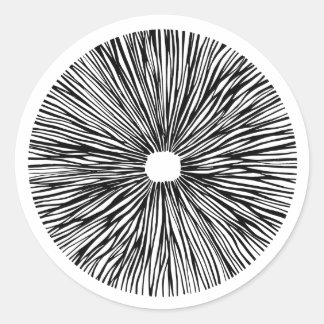 Magische Pilzspur Runder Aufkleber