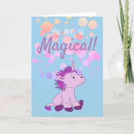 Magische PInk Unicorn Valentinstag Tageskarte Feiertagskarte