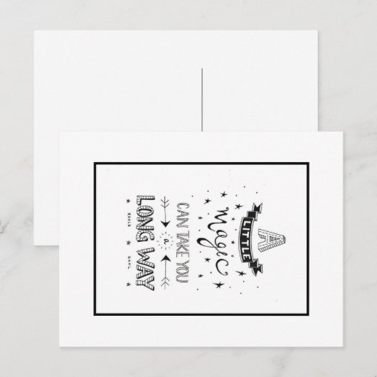 Magische Postkarte (Vorne/Hinten)