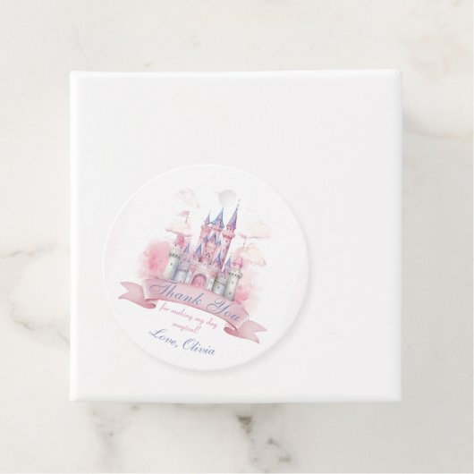 Magische Prinzessin Burg Birthday Gefälligkeitstag Geschenkanhänger (Beispiel)