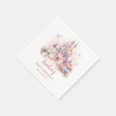 Magische Prinzessin Burg Geburtstag Papier Napkin Serviette (Ecke)
