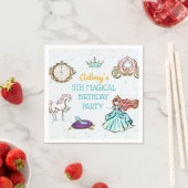 Magische Prinzessin Fairytale Geburtstagsparty Nap Serviette (Beispiel)