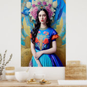 Magische Prinzessin mit herrlichem Kleid Poster (Küche)