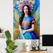 Magische Prinzessin mit herrlichem Kleid Poster (Heimbüro)