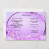 Magische Prinzessin Quinceanera Lila High Heels Einladung (Rückseite)