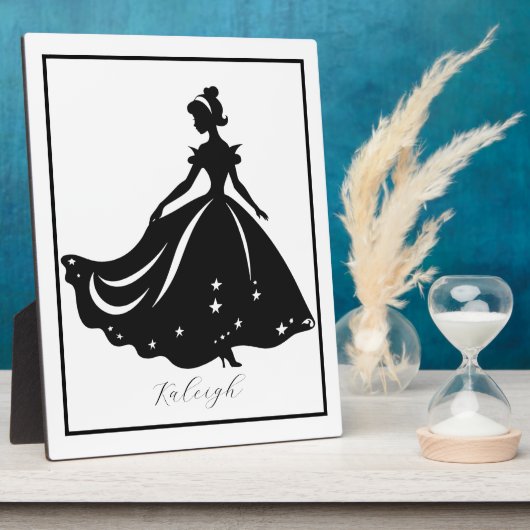 Magische Prinzessin Sillouette Personalisiert druc Fotoplatte (Seite)