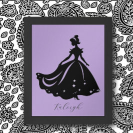 Magische Prinzessin Sillouette Personalisiert druc Poster