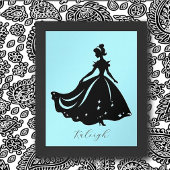Magische Prinzessin Sillouette Personalisiert druc Poster