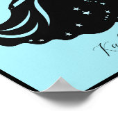 Magische Prinzessin Sillouette Personalisiert druc Poster (Ecke)