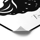 Magische Prinzessin Sillouette Personalisiert druc Poster (Ecke)