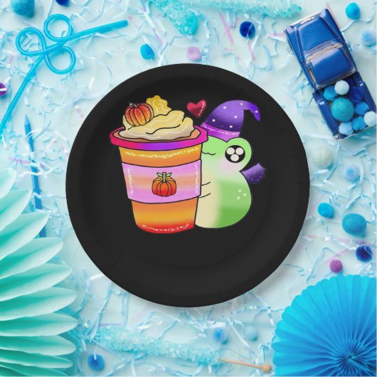 Magische Pumpkin Gewürztrank Latte Lover Pappteller (Party)