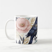 Magische Raben und Blumengeschmack Kaffeetasse (Links)