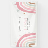 Magische Rainbow Baby Dusche Willkommen Banner (Vertikal)