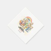 Magische Rainbow Castle Niedliche Baby Dragons Geb Serviette (Ecke)