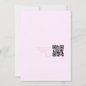 Magische Rainbow Pastel Unicorn Qr Code Geburtstag Einladung (Rückseite)