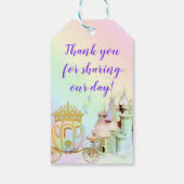 Magische Rainbow-Prinzessin-Burgbeförderung Geschenkanhänger (Rückseite)