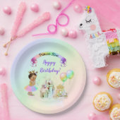 Magische Rainbow-Prinzessin-Burgbeförderung Pappteller (Party)