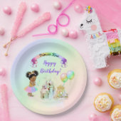 Magische Rainbow-Prinzessin-Burgbeförderung Pappteller (Party)