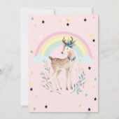 Magische Rainbow Rentier Stars Einladung zum Gebur (Rückseite)