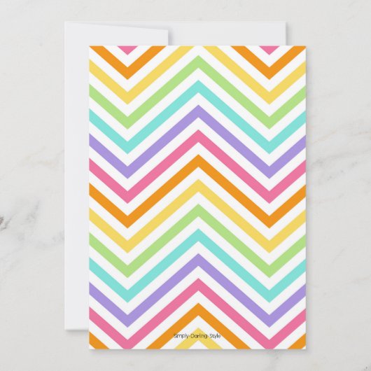 Magische Rainbow Unicorn Girl Birthday Einladung (Rückseite)