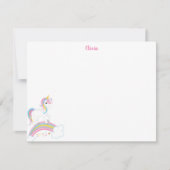 Magische Rainbow Unicorn Personalisiert Stationery Mitteilungskarte (Vorderseite)