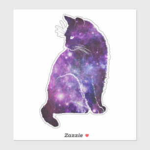 Magische Raum-Katze Aufkleber