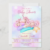 Magische Regenbogen-Einhorn-Babydusche einladen Einladung (Vorderseite)
