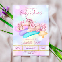 Magische Regenbogen-Einhorn-Babydusche einladen