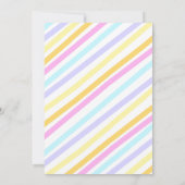 Magische Regenbogen Einhorn Gesicht Blumenmädchen Einladung (Rückseite)