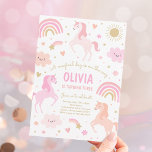 Magische Regenbogen Einhorn Pink Pastel Geburtstag Einladung<br><div class="desc">Magische Rainbow Unicorn Pink Pastel Geburtstagsparty Einladung Alle Designs sind © PIXEL PERFECTION PARTY LTD</div>